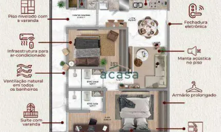Apartamento no Ed. Paris Palace à venda, 61 m² por R$ 485.861 - Neva - Cascavel/PR