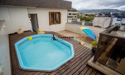 Cobertura no jardim planalto, de 3 dormitórios e 2 vagas com 260m²