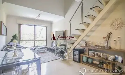 Cobertura à venda com 1 quarto 102 m²  mobiliado alto padrão rua dario pederneir