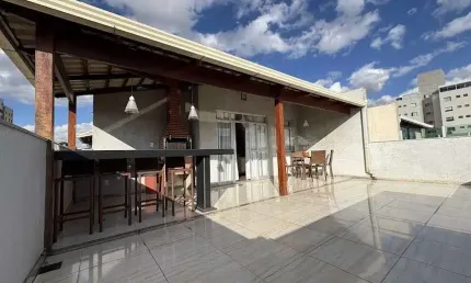 Cobertura duplex para venda em contagem, fonte grande, 3 dormitórios, 1 suíte, 3 banheiros, 2 vagas