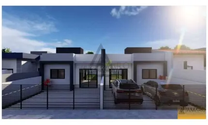 Casa com 65,87m² - 3 quartos , 2 banheiros (suíte + social), sala estar/jantar, cozinha, churrasqueira e área de serviço.2 vaga de garagem descobertas