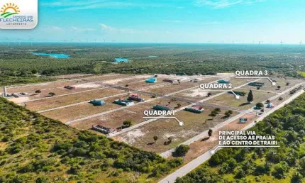 Lotes comerciais no loteamento caminho das flecheiras conceito, à poucos mnutos da praia, trairi ce