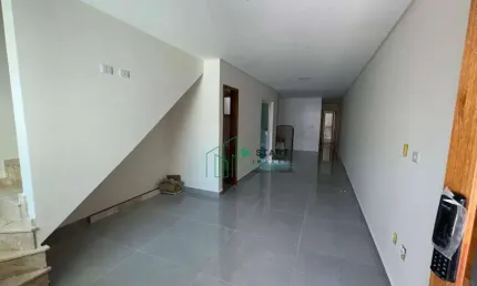 Sobrado novo à  venda, 03 quartos, 02 vagas, 140m², vila camilópolis- santo andré/sp.