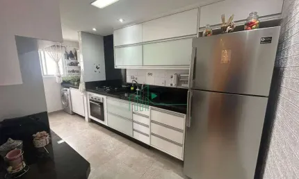 Apartamento lazer completo à venda, 76m², 02 quartos, 01 suíte, 02 vagas, jardim santo antônio - santo andré/sp.