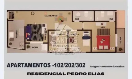 Apartamento com 3 quartos à venda na Rua Pedro Elias Graciano, Centro, Pinhais, 67 m2 por R$ 379.000