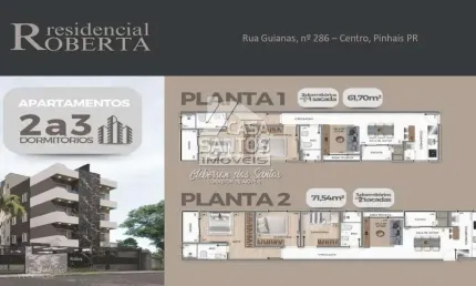 Apartamento com 2 quartos à venda na Rua das Guianas, Centro, Pinhais, 61 m2 por R$ 390.000