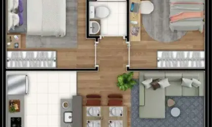CÓD:RRAP4088 - Apartamento à venda, 02 Quartos, 01 Banheiro - Pompéia, Piracicaba, SP