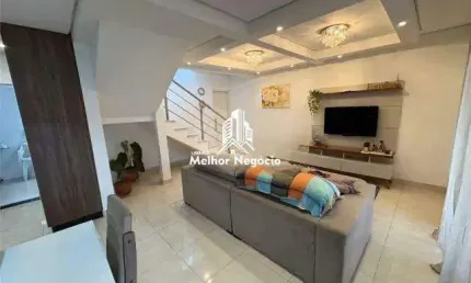 Casa 172m² de construção, à venda, 3 Dormitórios 4 banheiros Residencial Nova Água Branca II, Piracicaba, SP