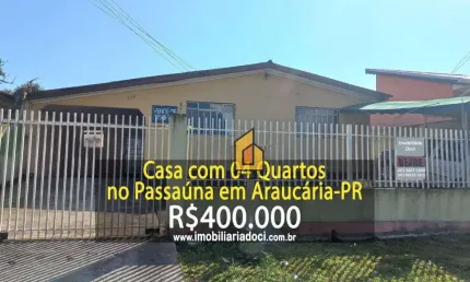 Casa com 4 dormitórios à venda, 110 m² por R$ 400.000,00 - Passauna - Araucária/PR