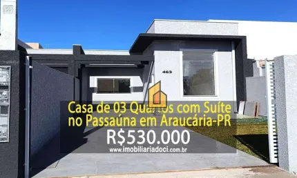 Casa com 3 dormitórios à venda, 70 m² por r$ 530.000,00 - passauna - araucária/pr