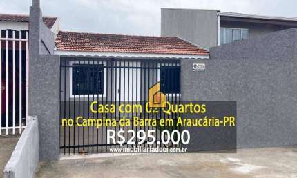 Casa com 2 dormitórios à venda, 58 m² por R$ 295.000,00 - Campina da Barra - Araucária/PR