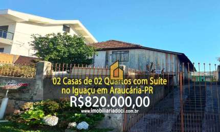 2 Casas de 02 Quartos no Iguaçu em Araucária-PR  - A venda por R$ 820.000,00