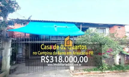 Casa de 02 Quartos no Campina da Barra em Araucária-PR  - A venda por R$318.000,00