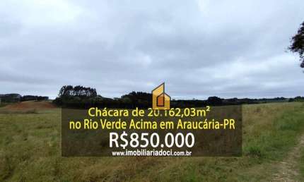 Chácara de 20.162,03m² no Bairro Verde Acima em Araucária-PR  - A venda por R$850.000,00