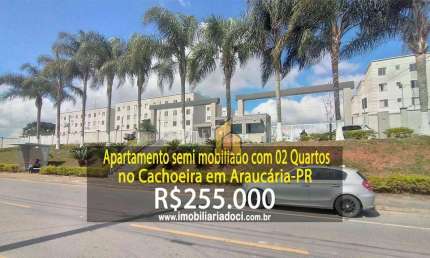 Apartamento Semi mobiliado com 02 Quartos no Cachoeira em Araucária-PR  - A venda por R$255.000,00