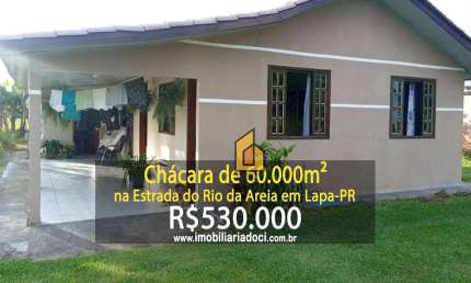 Chácara de 60.000m² na Estrada do Rio da Areia na Lapa-PR  - A venda por R$530.000,00