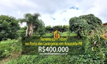 Terreno com 705m² no porto das laranjeiras em araucária-pr  - a venda por r$400,000,00