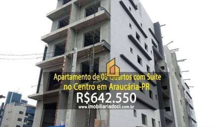 Apartamento de 03 Quartos com Suíte no Centro em Araucária-PR  - A venda por R$642.550,00   - Entrega prevista para Agosto 2025