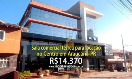 Sala comercial no Centro em Araucária-PR  - Locação por R$14.370,00