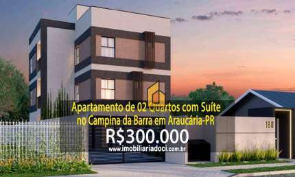 Apartamento de 02 Quartos com Suíte no Campina da Barra em Araucária-PR