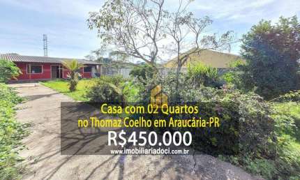 Casa com 02 Quartos no Thomaz Coelho em Araucária-PR  - A venda por R$450.000,00