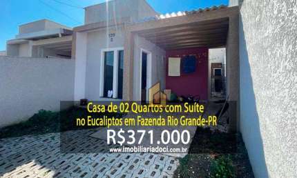 Casa de 02 Quartos com Suíte no Eucaliptos em Fazenda Rio Grande-PR  - A venda por R$371.000,00