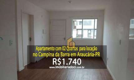 Apartamento com 02 Quartos no Campina da Barra em Araucária-PR  - Locação por R$1.740,00