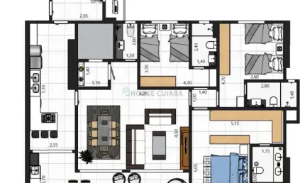 Apartamento com 3 quartos à venda na Avenida Fernando Correa da Costa, 78, Jardim Petrópolis, Cuiabá