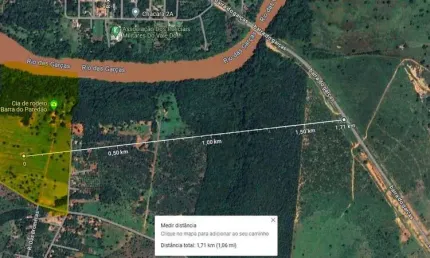 Chácara no pontal do Araguaia MT, com 30 hectares com mais de mil metros margean