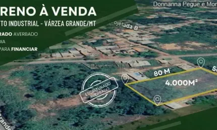 Terreno no distrito industrial da cidade de várzea grande