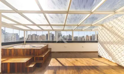 Cobertura Semi Mobiliada, Face Norte com 4 quartos e 2 Vagas para alugar - 222m2 - Água verde, Curitiba