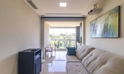 Apartamento com sacada gourmet e vista verde, 2 quartos, 1 vaga à venda, 89m² – campo comprido - curitiba/pr -