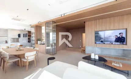 Apt mobiliado em cond. clube, andar alto, vista livre, face norte com 4 suítes e 4 vagas para alugar - 246m2 - champagnat, curitiba