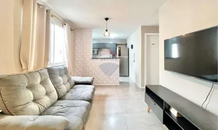 Apartamento à venda semimobiliado com 2 dormitórios, Condomínio Porto Ametista, bairro São José - Canoas RS