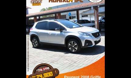 Peugeot 2008 griffe 1.6 turbo 16v - prata - 2019/2020
