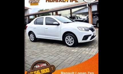 Renault logan zen flex 1.6 16v 4p mec.  - branca - 2020/2021