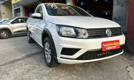 Volkswagen saveiro trendline 1.6 t.flex 8v - branca - 2019/2020