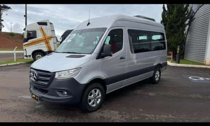 Mercedes-benz sprinter cdi 416 teto alto luxo 16 lugares - prata - 2021/2022