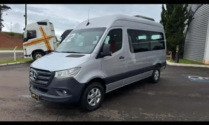 Mercedes-benz sprinter cdi 416 teto alto luxo 16 lugares - prata - 2021/2022