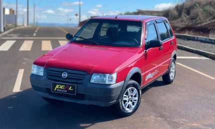 Fiat uno mille 1.0 - vermelha - 2012/2013