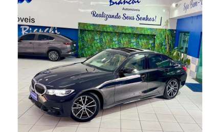 Bmw 320i modern/sport tb 2.0/a.flex/gp 4p  - preta - 2021/2022