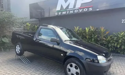Ford courier 1.6 l/ 1.6 flex  - preta - 2004/2004