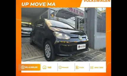Volkswagen up move ma 2016 preto abaixo da fipe finacia 100%