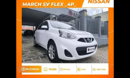 Nissan march sv flex _4p_ 2019  branco