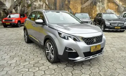 Peugeot 3008 griffe 1.6 thp at - prata - 2017/2018