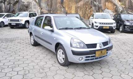 Renault clio sedan privilege 1.0 mt  - prata - 2005/2006