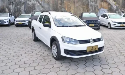 Volkswagen saveiro trendline cd 1.6 mt - branca - 2015/2016