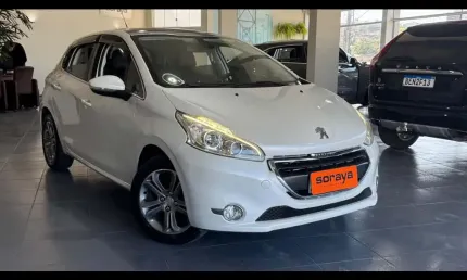 Peugeot 208 griffe 1.6 flex 16v 5p mec.  - branca - 2014/2015