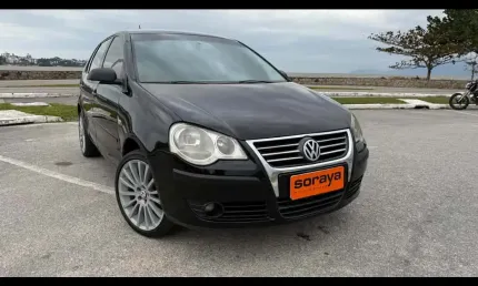 Volkswagen polo 1.6 e-flex 8v 5p  - preta - 2009/2010