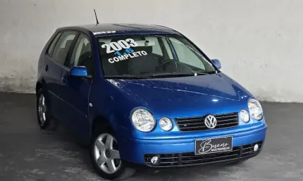 Vw/ polo 1.6 mi completo azul mercato aceito trocas e financio - 2003